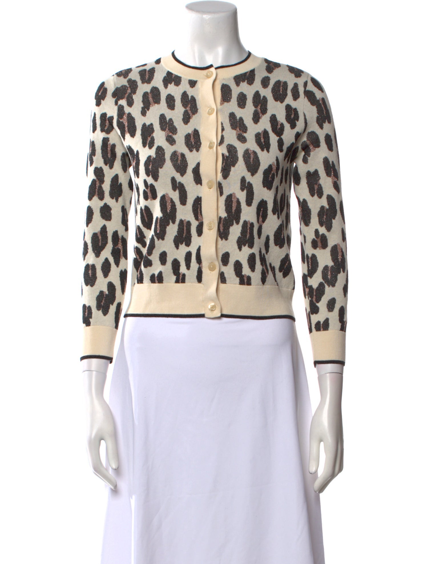 Kate Spade New York Animal Print Crew Neck Sweater