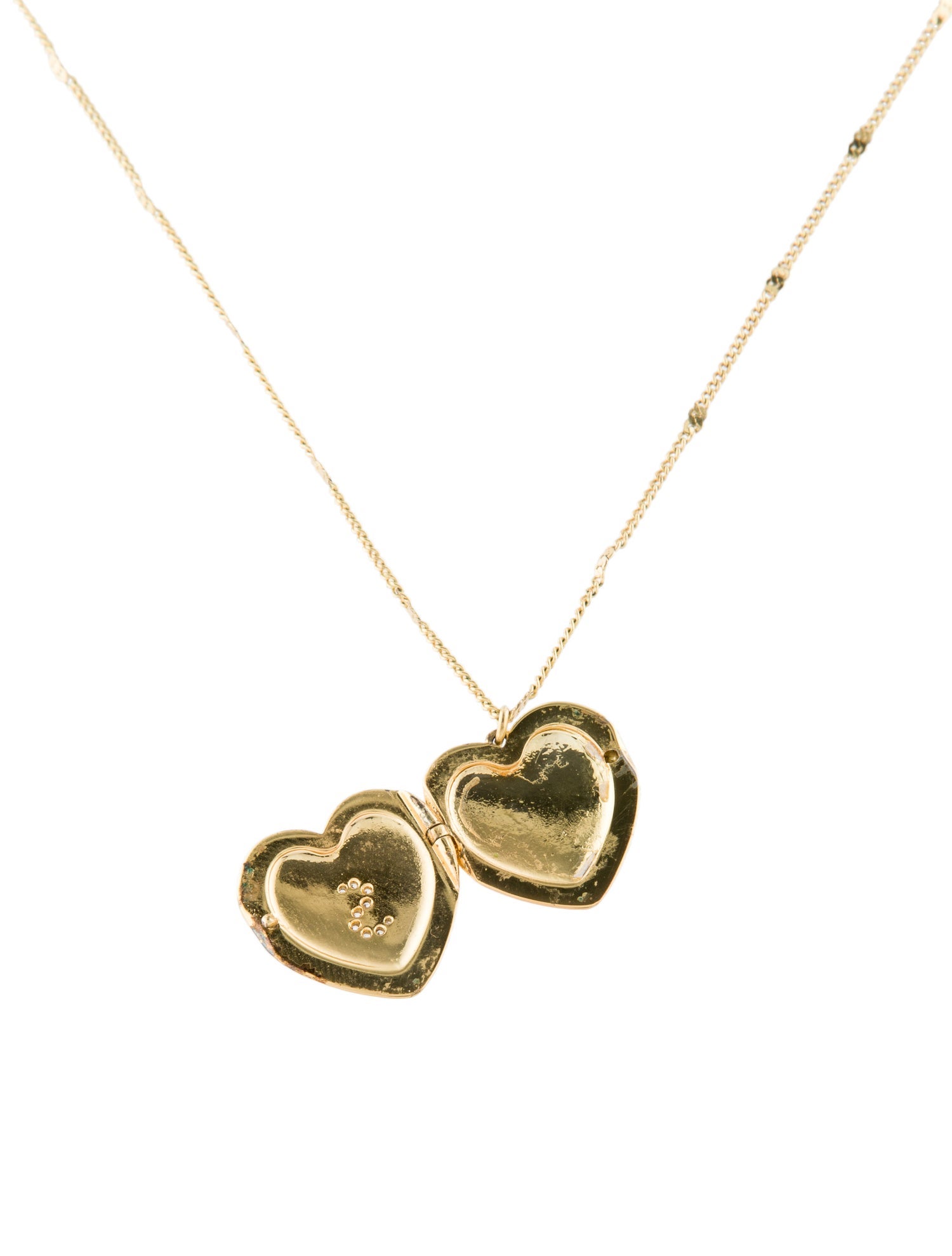 Kate Spade New York Crystal S Heart Locket Pendant Necklace