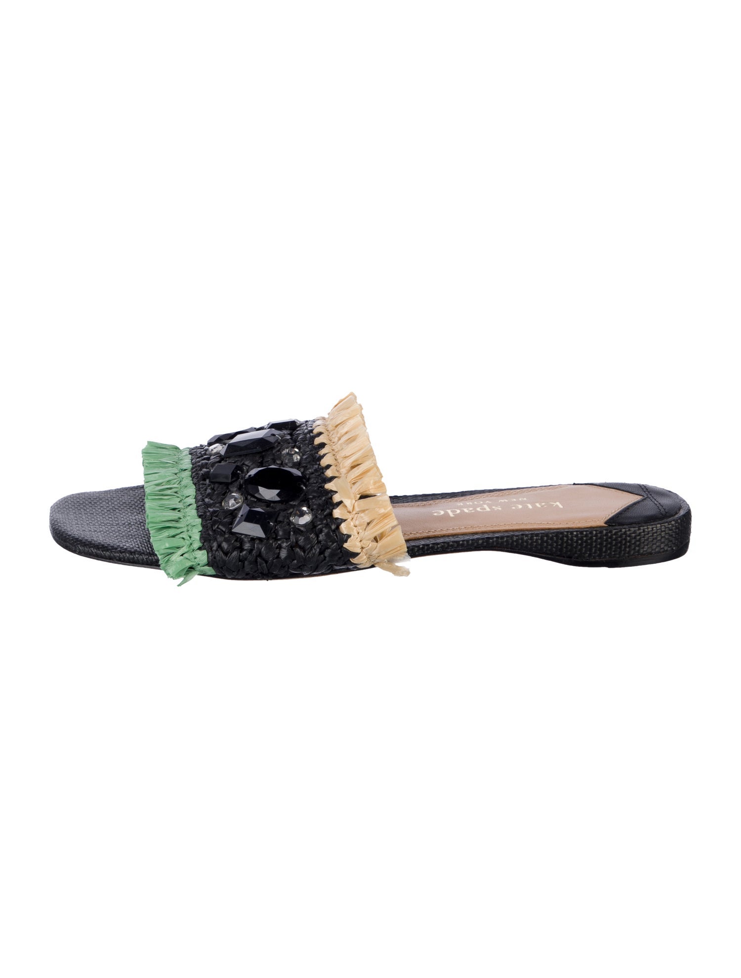 Kate Spade New York Raffia Printed Slides
