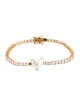 Kate Spade New York Faux Pearl & Cubic Zirconia Heart Link Bracelet