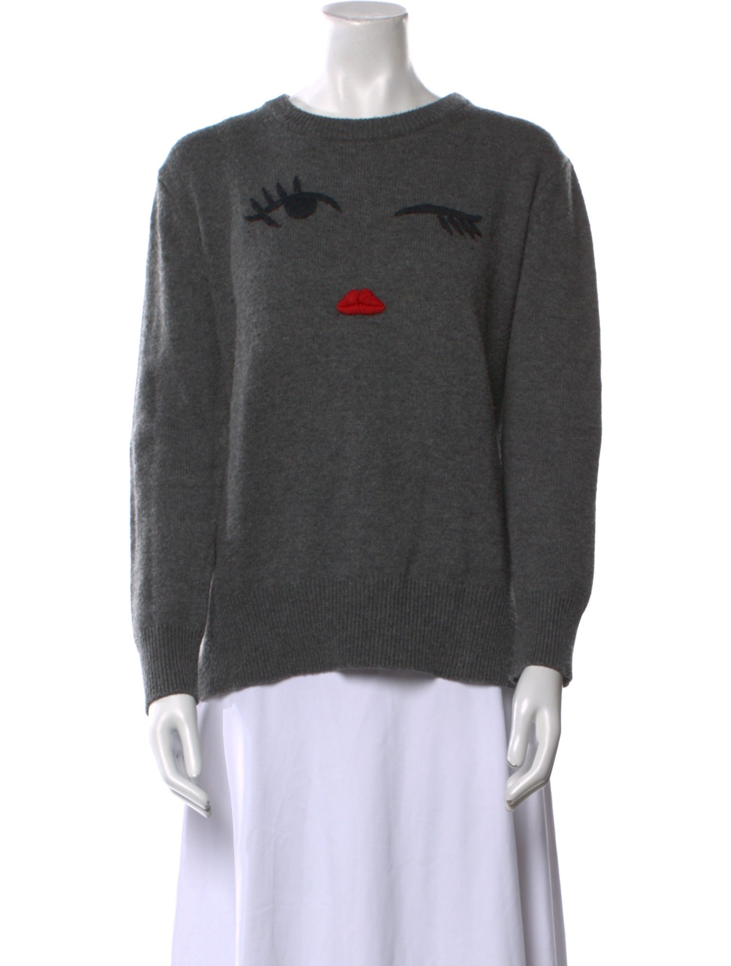 Kate Spade New York Graphic Print Crew Neck Sweater