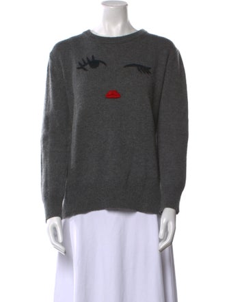 Kate Spade New York Graphic Print Crew Neck Sweater