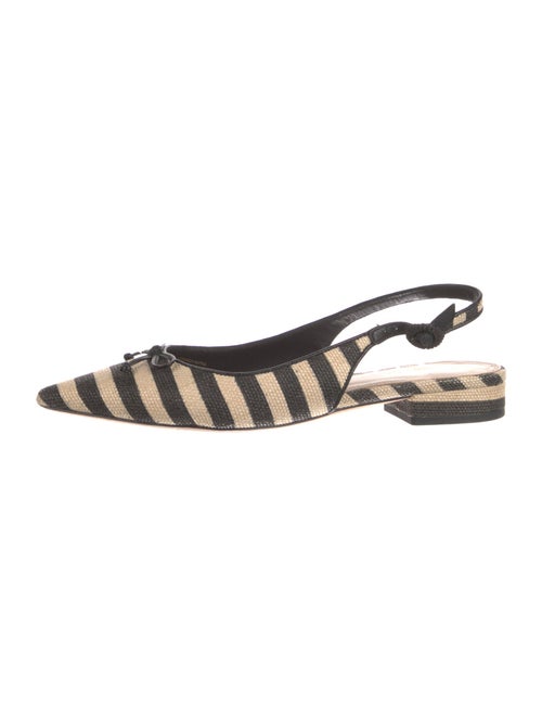 Kate Spade New York Canvas Animal Print Slingback Flats
