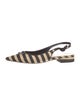 Kate Spade New York Canvas Animal Print Slingback Flats