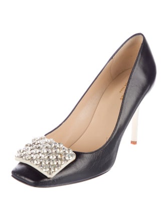 Kate Spade New York Leather Crystal Embellishments Pumps