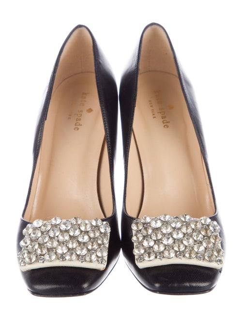Kate Spade New York Leather Crystal Embellishments Pumps