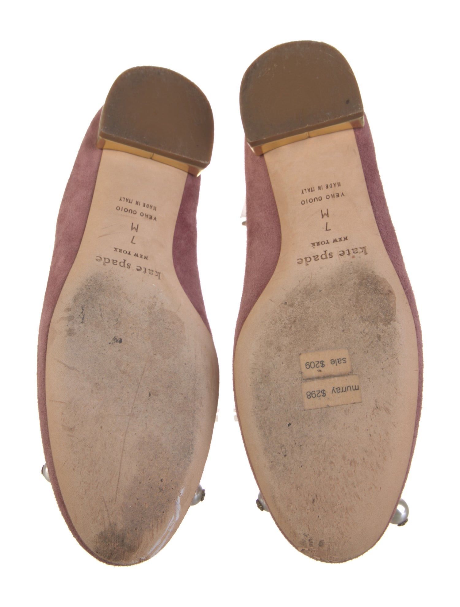 Kate Spade New York Suede Scalloped Accent Ballet Flats