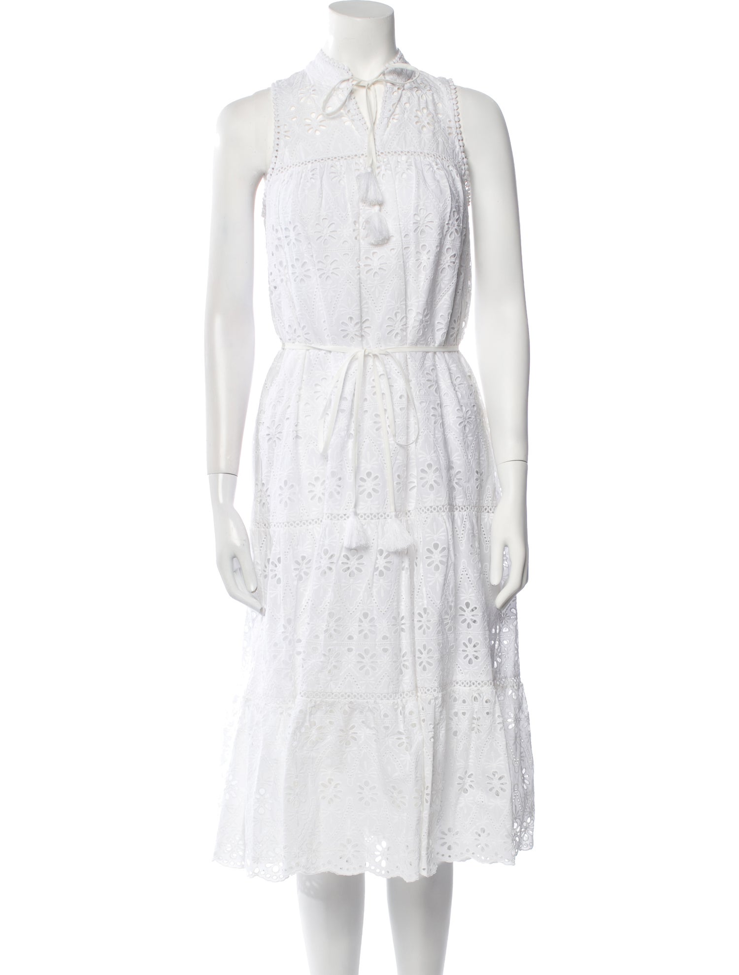 Kate Spade New York Tie Neck Midi Length Dress