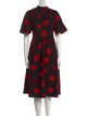 Kate Spade New York Floral Print Midi Length Dress