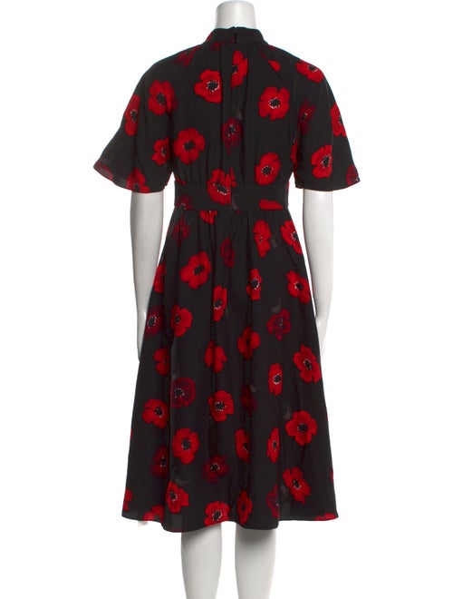 Kate Spade New York Floral Print Midi Length Dress