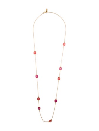 Kate Spade New York Crystal & Enamel Flutter Floral Scatter Necklace