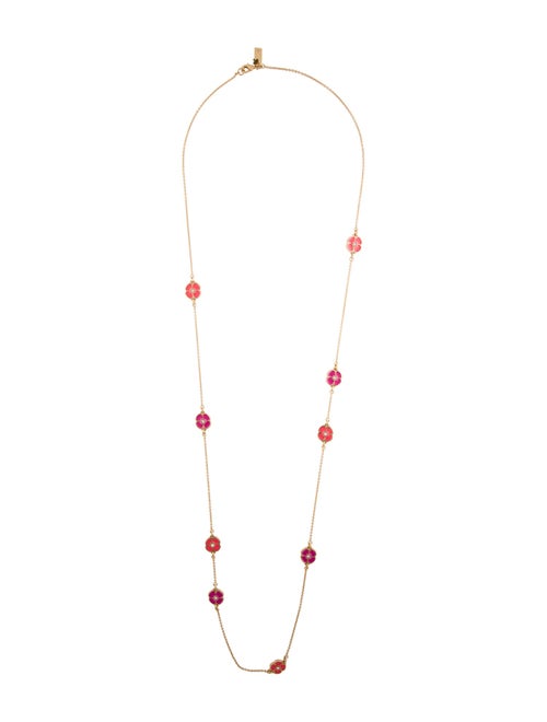 Kate Spade New York Crystal & Enamel Flutter Floral Scatter Necklace