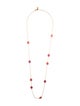 Kate Spade New York Crystal & Enamel Flutter Floral Scatter Necklace