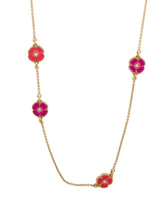Kate Spade New York Crystal & Enamel Flutter Floral Scatter Necklace
