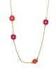 Kate Spade New York Crystal & Enamel Flutter Floral Scatter Necklace