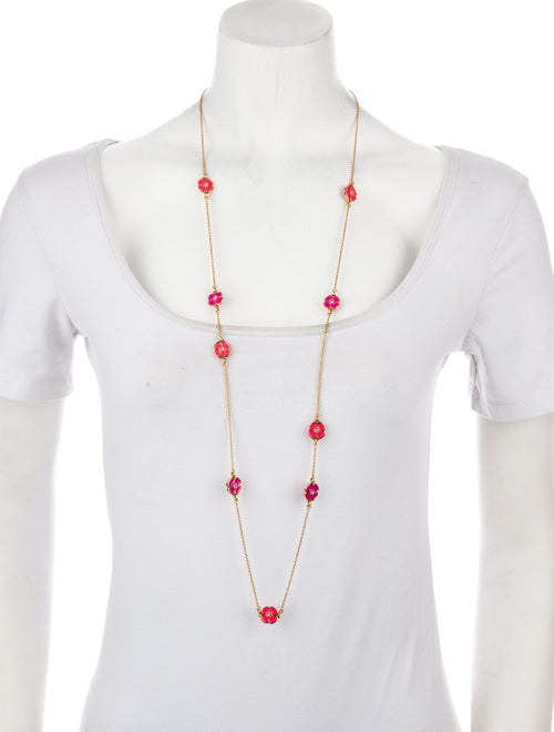 Kate Spade New York Crystal & Enamel Flutter Floral Scatter Necklace