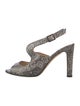 Kate Spade New York Embossed Leather Animal Print Slingback Sandals