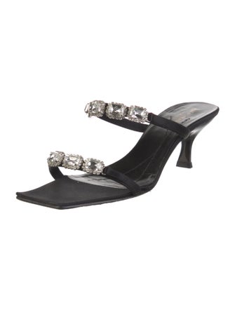 Kate Spade New York Satin Crystal Embellishments Slides