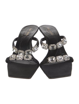 Kate Spade New York Satin Crystal Embellishments Slides