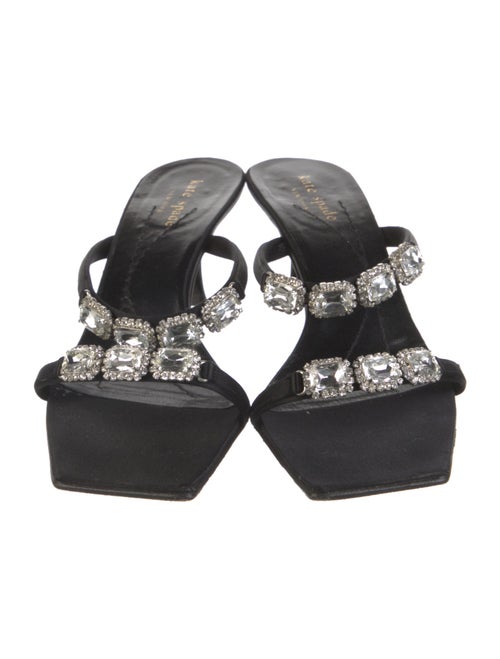 Kate Spade New York Satin Crystal Embellishments Slides