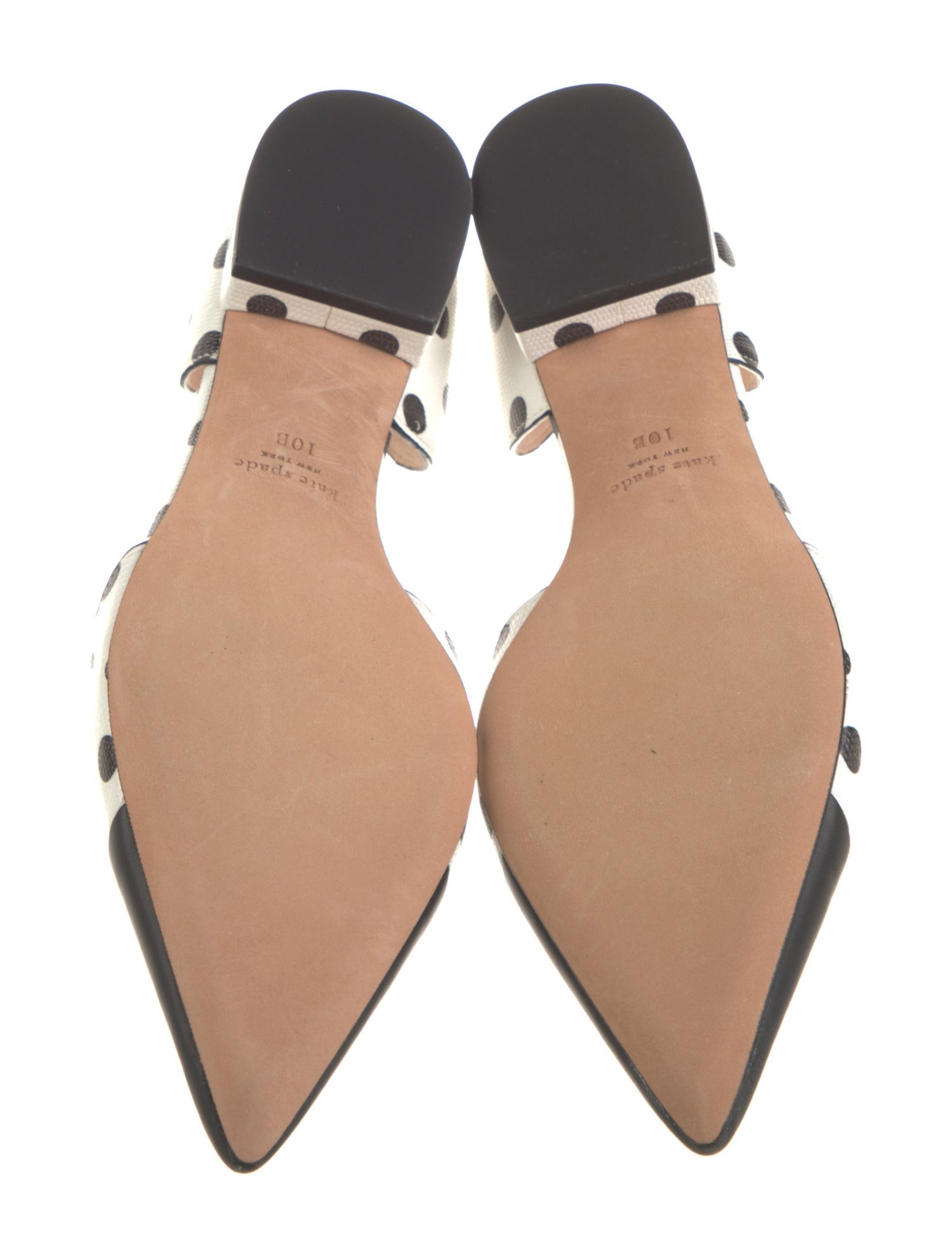 Kate Spade New York Leather Polka Dot Print D'Orsay Flats