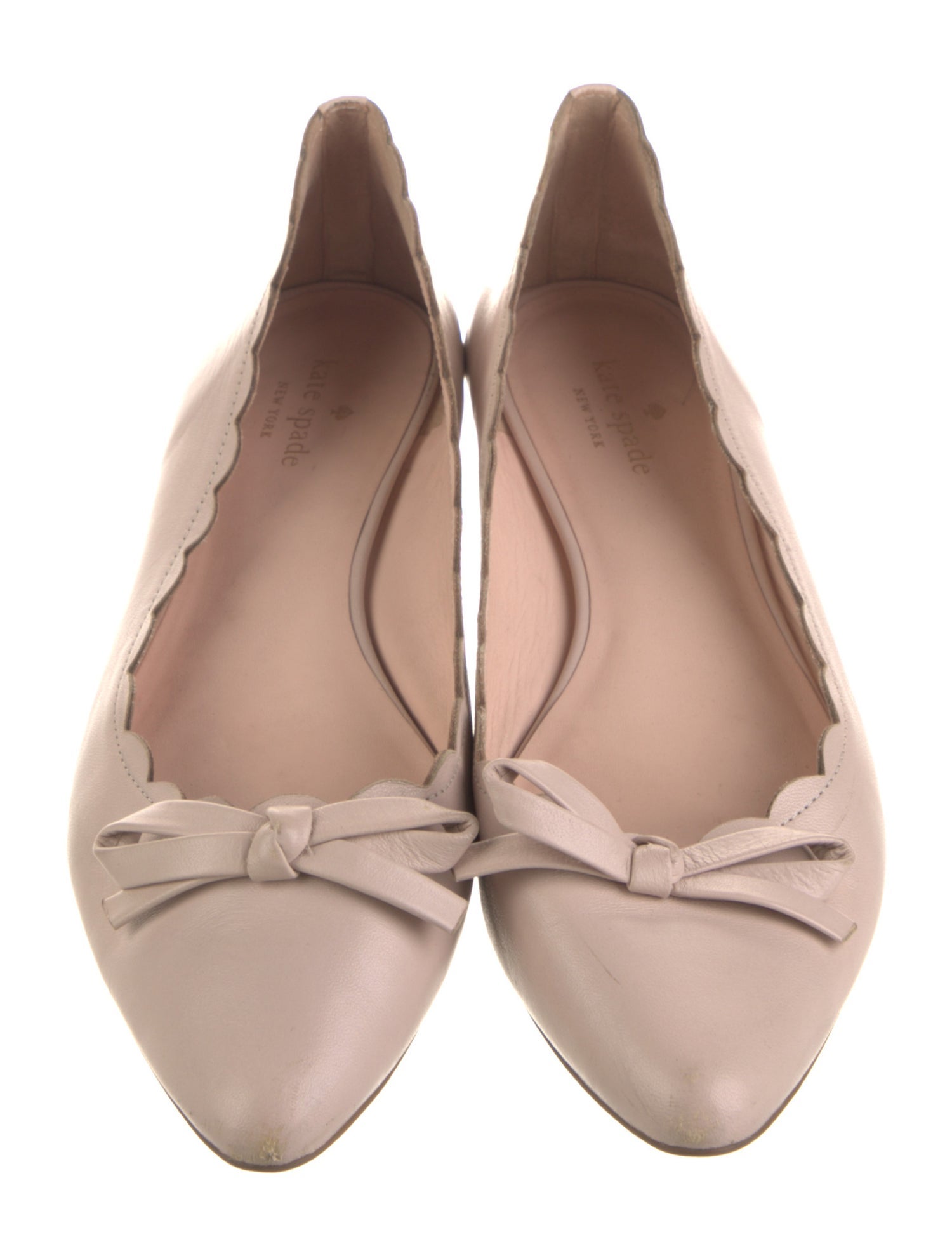 Kate Spade New York Leather Bow Accents Ballet Flats