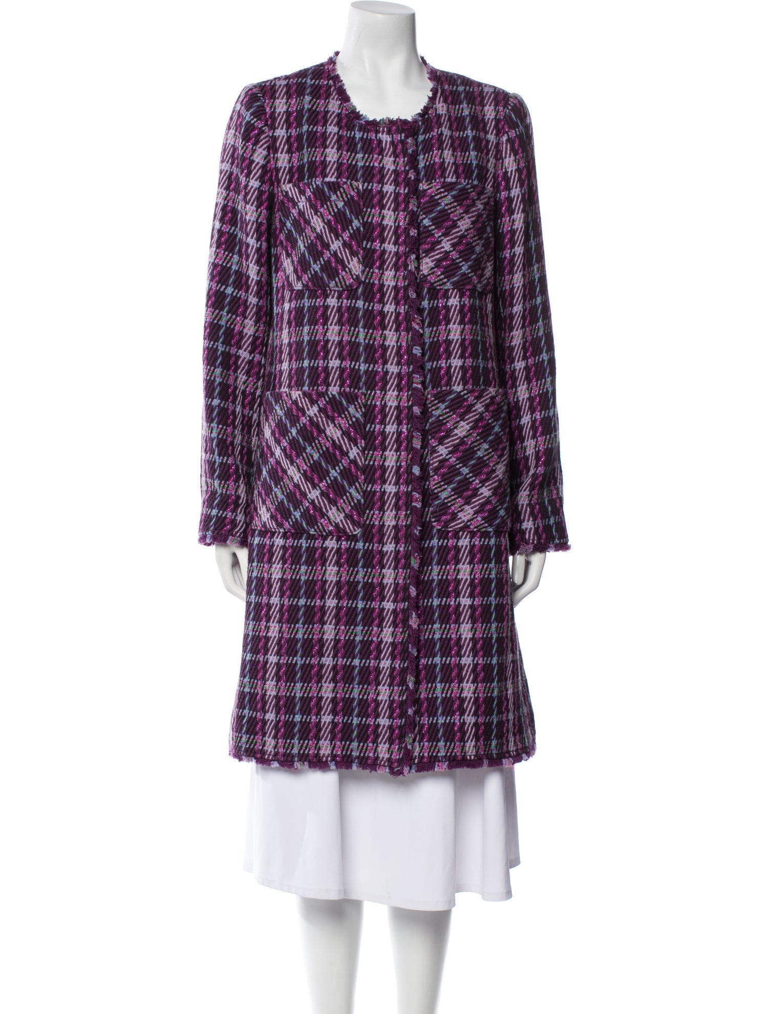 Kate Spade New York Tweed Pattern Coat