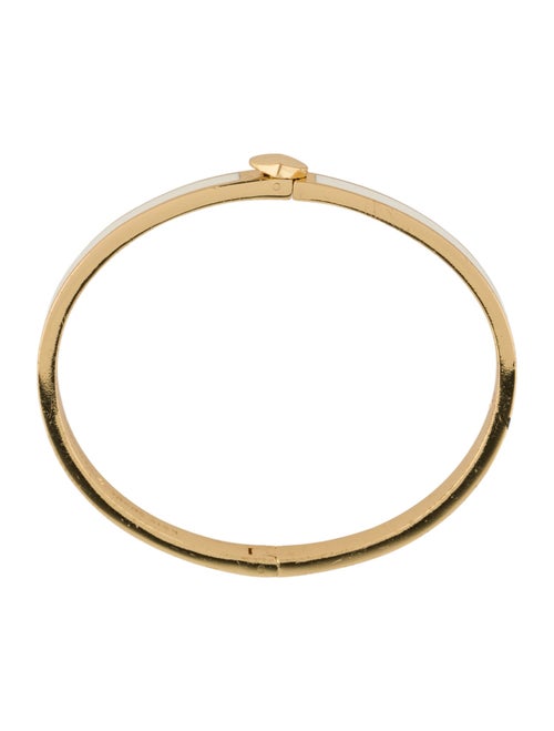 Kate Spade New York Enamel Spade Hinged Bangle Bracelet