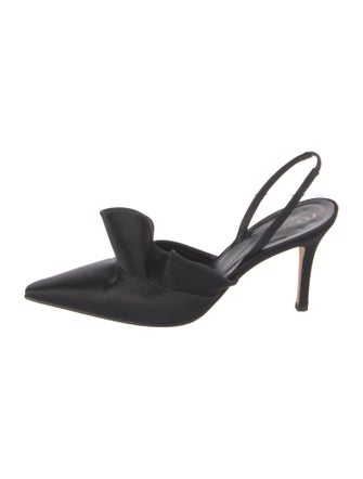 Kate Spade New York Satin Ruffle Embellishment Slingback Pumps