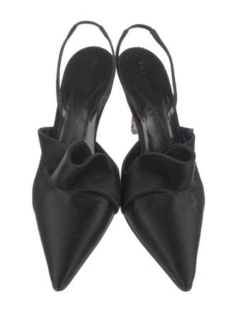 Kate Spade New York Satin Ruffle Embellishment Slingback Pumps
