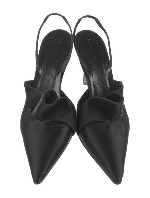 Kate Spade New York Satin Ruffle Embellishment Slingback Pumps