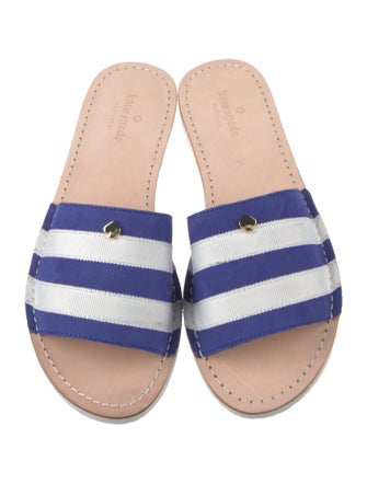 Kate Spade New York Suede Grosgrain Trim Slides