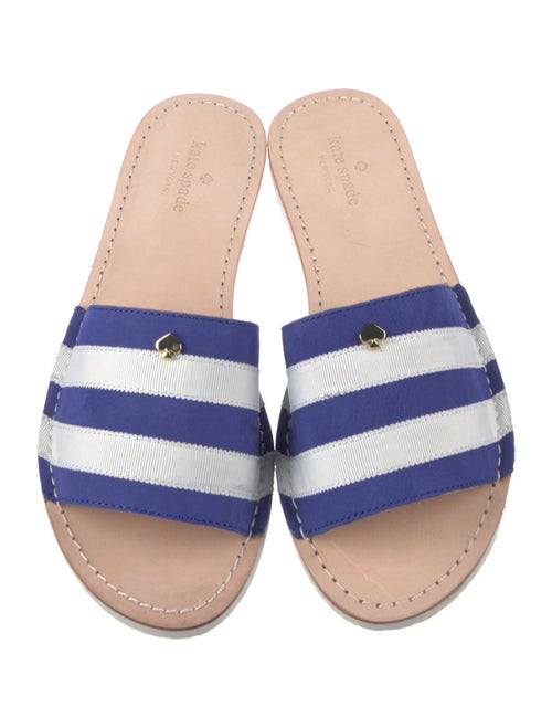 Kate Spade New York Suede Grosgrain Trim Slides