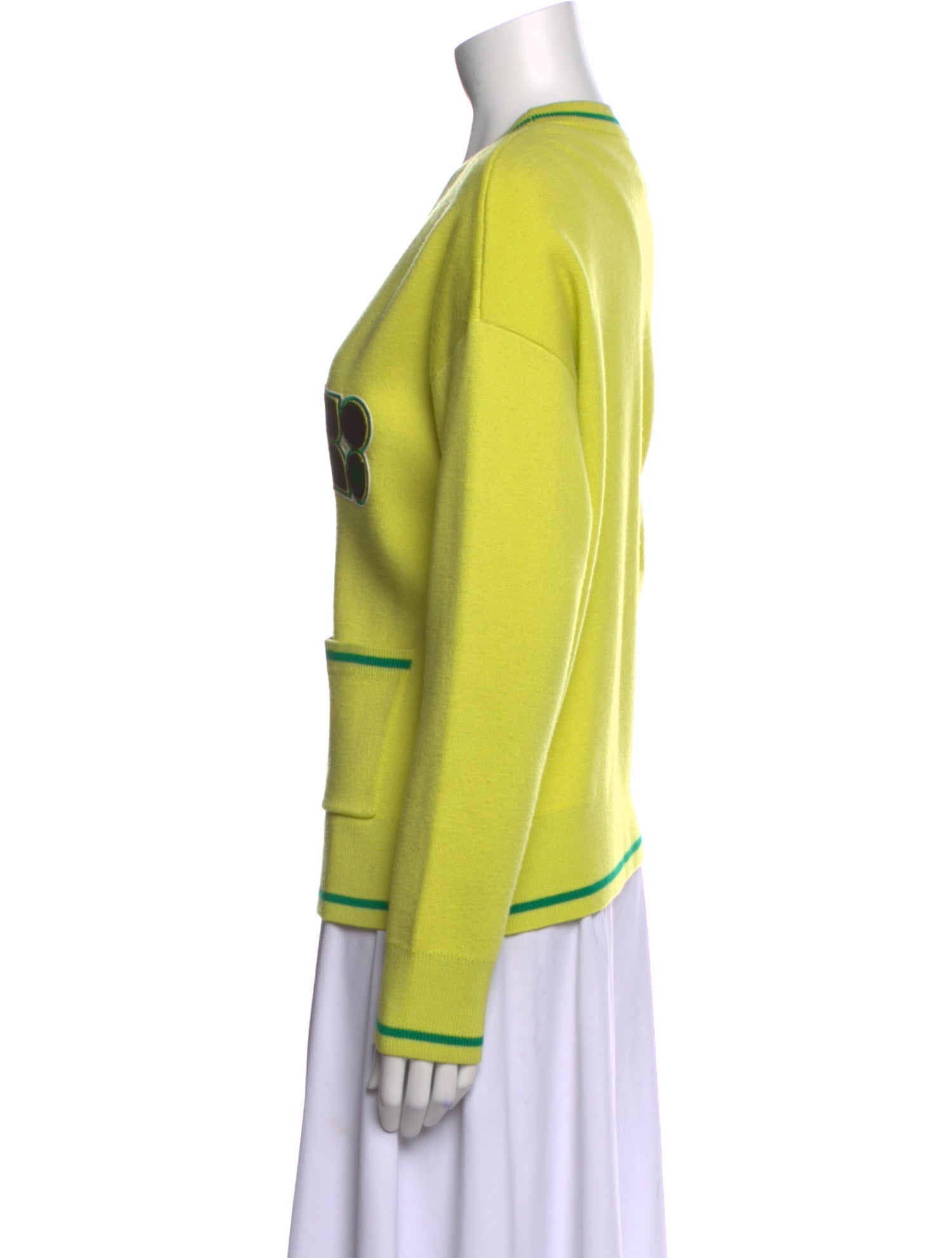 Kate Spade New York Graphic Print V-Neck Sweater