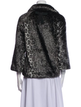 Kate Spade New York Faux Fur Animal Print Faux Fur Jacket