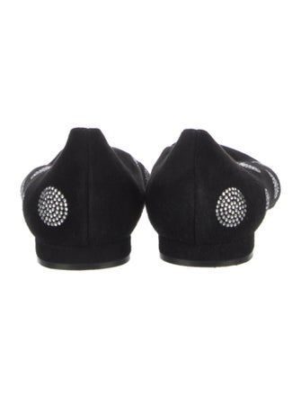 Kate Spade New York Suede Crystal Embellishments Flats