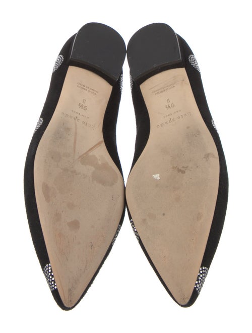 Kate Spade New York Suede Crystal Embellishments Flats