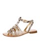 Kate Spade New York Embossed Leather Animal Print Gladiator Sandals
