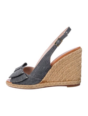 Kate Spade New York Denim Bow Accents Slingback Sandals