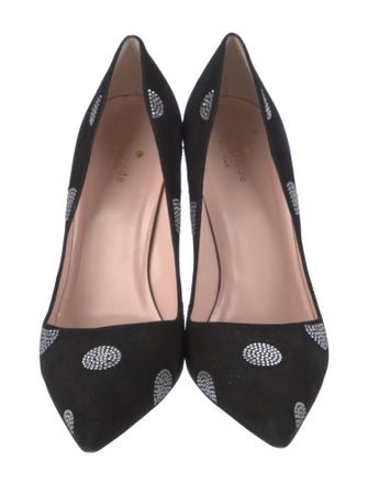 Kate Spade New York Suede Crystal Embellishments Pumps