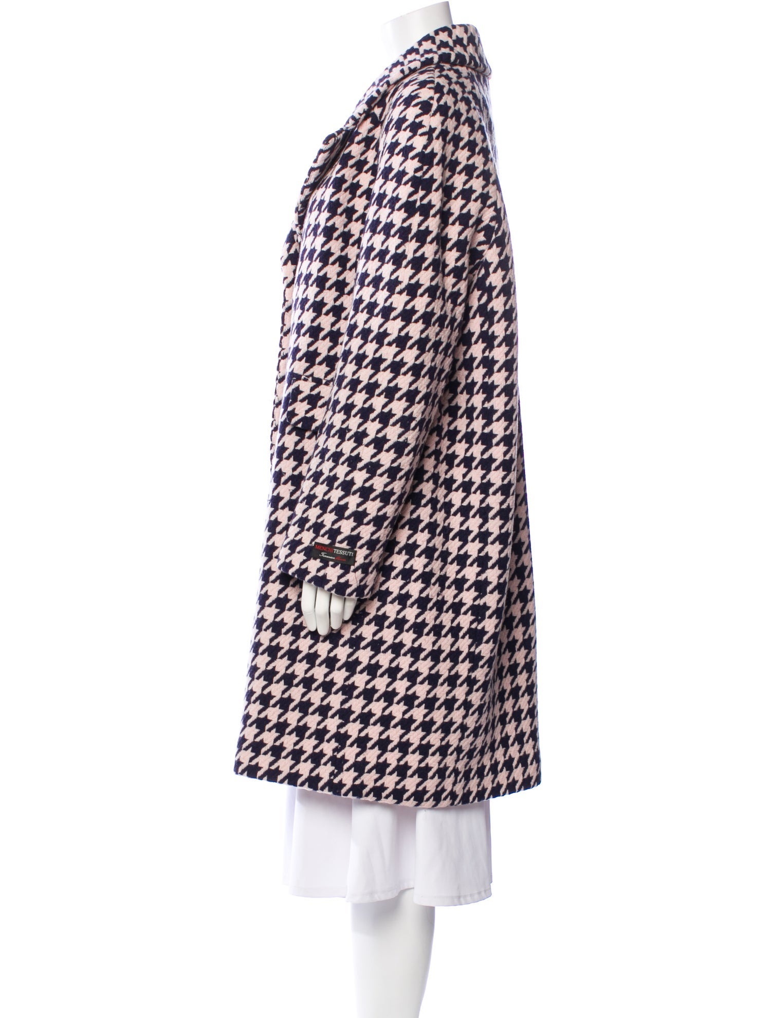 Kate Spade New York Wool Houndstooth Print Coat