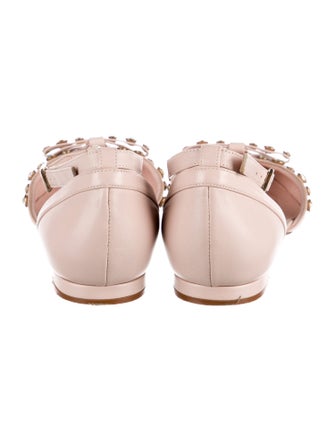 Kate Spade New York Leather Crystal Embellishments D'Orsay Flats