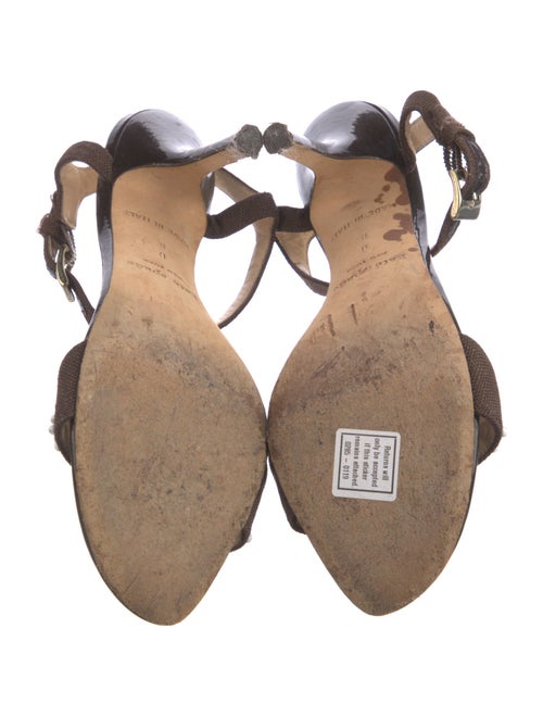 Kate Spade New York Canvas Beaded Accents T-Strap Sandals