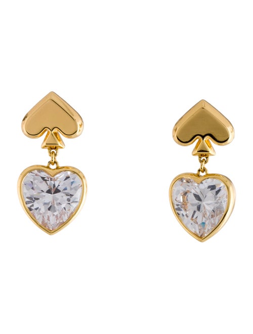Kate Spade New York Crystal "Everyday Spade" Heart Drop Earrings