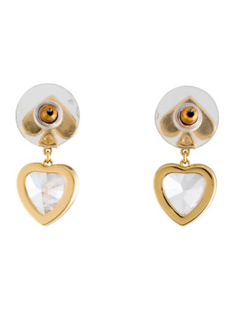 Kate Spade New York Crystal "Everyday Spade" Heart Drop Earrings