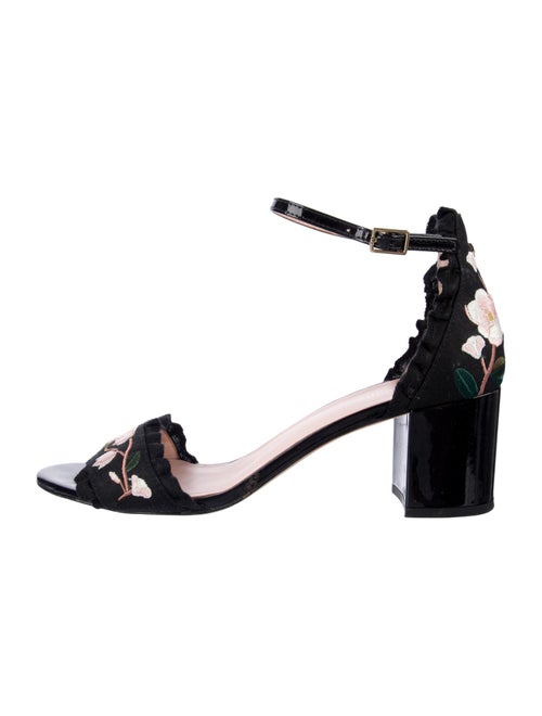 Kate Spade New York Floral Print Embroidered Accent Sandals