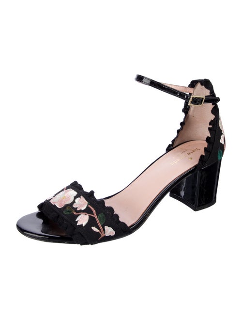 Kate Spade New York Floral Print Embroidered Accent Sandals