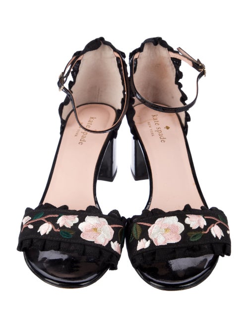 Kate Spade New York Floral Print Embroidered Accent Sandals