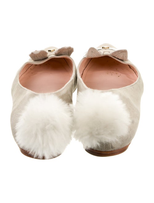 Kate Spade New York Suede Pom-Pom Embellishments Flats