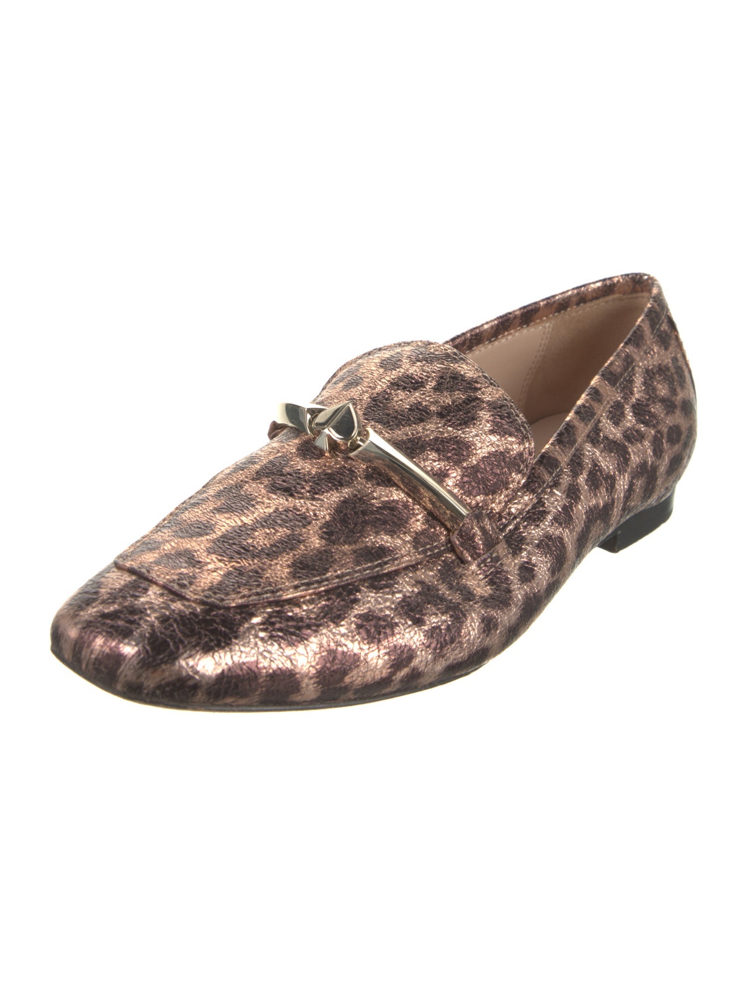 Kate Spade New York Leather Animal Print Loafers